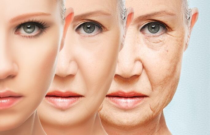 stages of rejuvenation of facial skin with masks